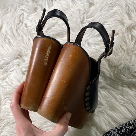 🍂[ Jeffrey Campbell ] Studded Snick Wooden Wedge - Picture 6 of 13